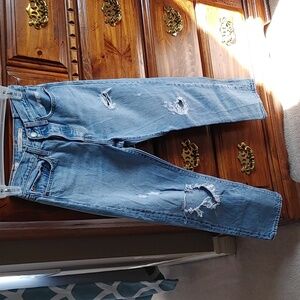 Levis Wedgie Distressed Straight Leg Jeans Sz 24